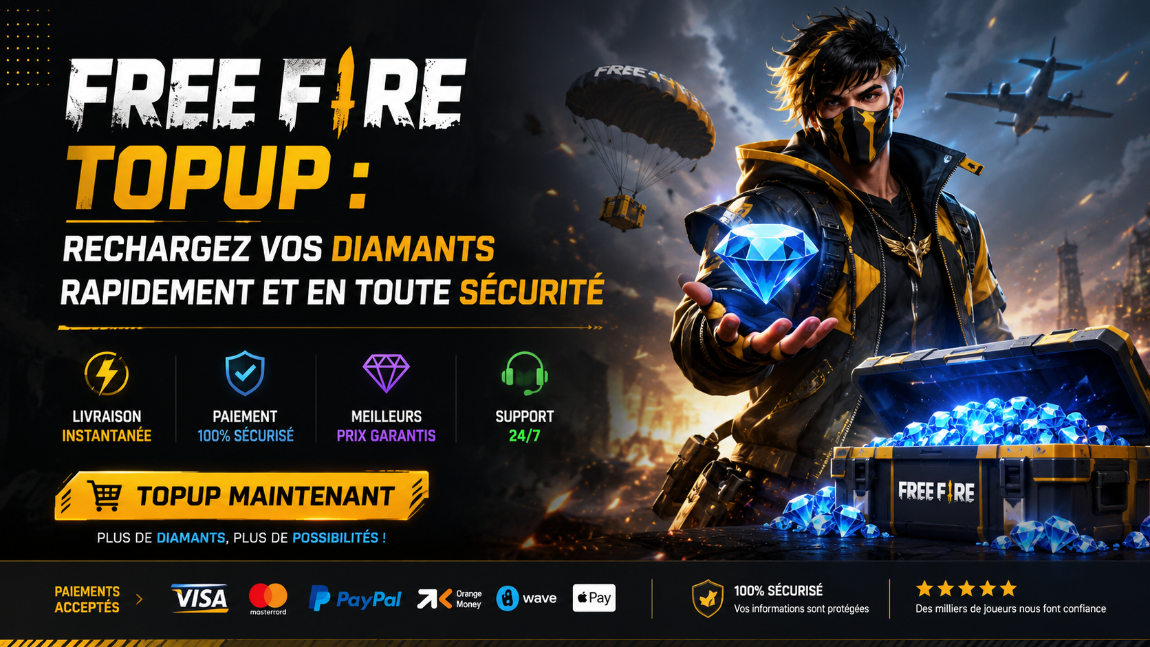 Freefire Topup : Rechargez vos Diamants Rapidement et en Toute Sécurité
