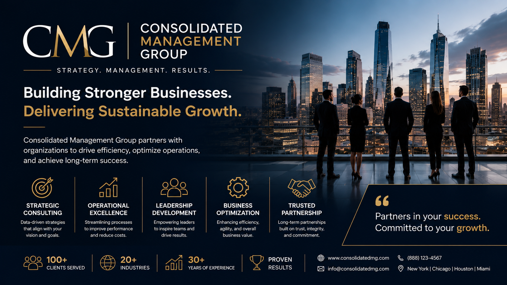 Consolidated Management Group : Solutions expertes pour une gestion d’entreprise optimisée