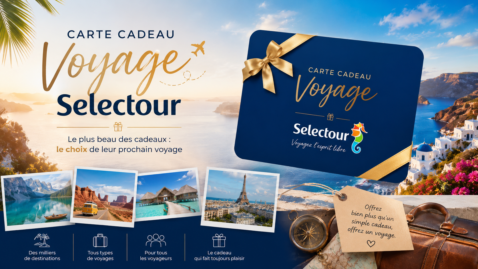 Carte Cadeau Voyage Selectour : Offrez un Séjour Inoubliable